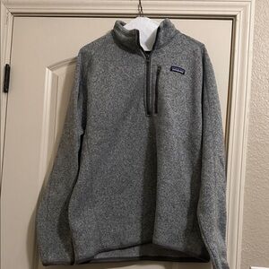 Patagonia Men's Heathered Gray Zip-Up Sweater